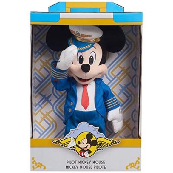 NWT Mickey Mouse D23 Plush Captain Saluting Pilot Blue Cathay Pacific Airways - Picture 3 of 6
